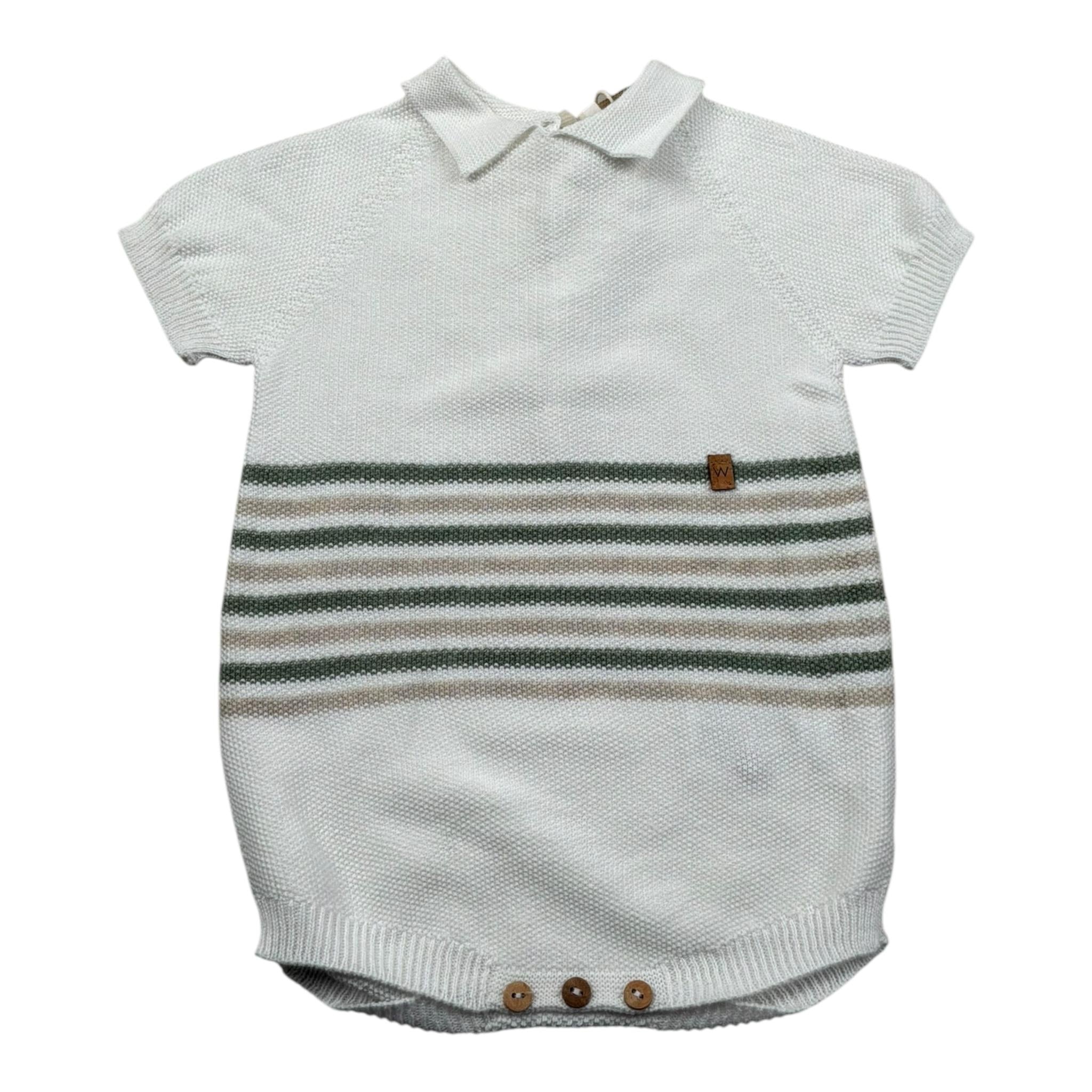 Wedoble Pagliaccetto Mezza Manica Tinta Unita per Neonato V2507305R BIANCO WEDOBLE 