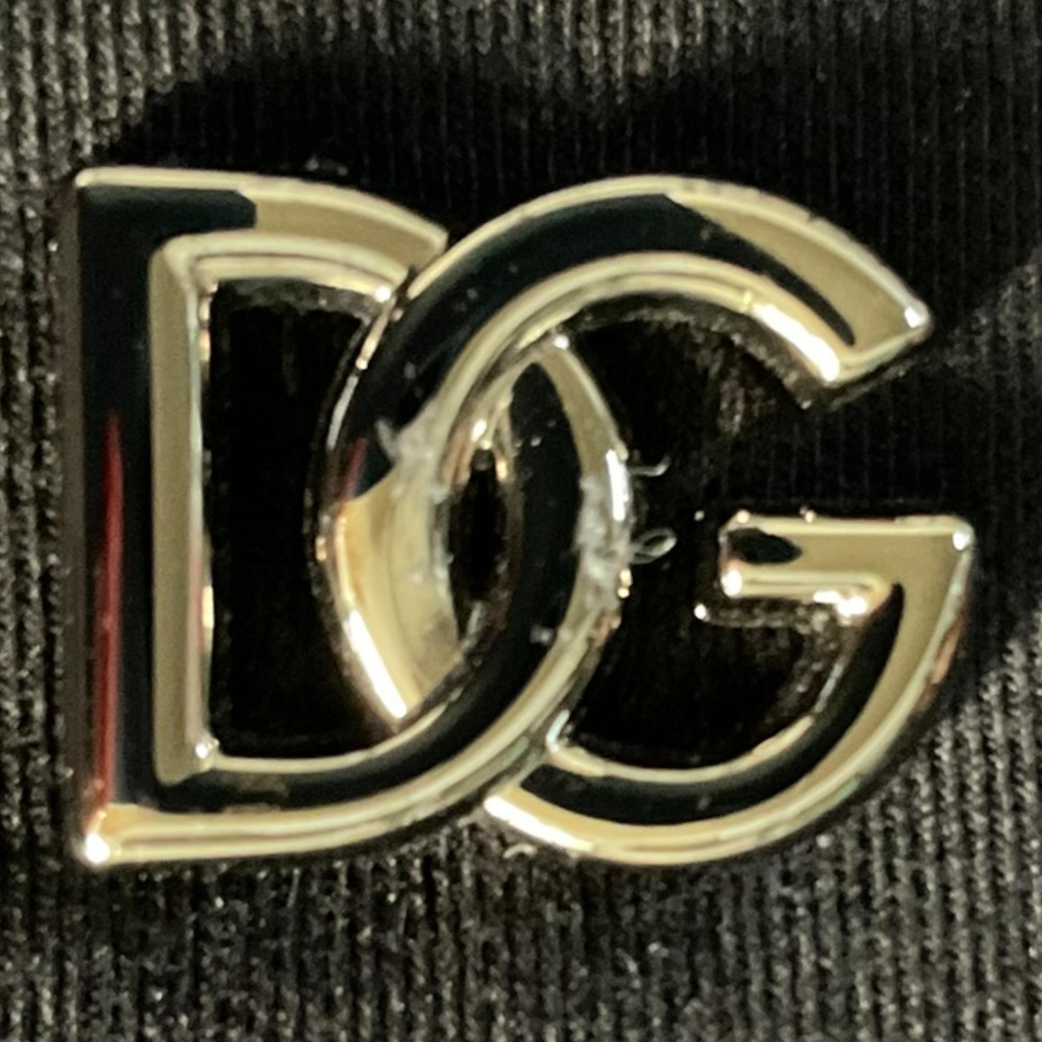 DOLCE & GABBANA maglia mezzo collo tinta unita con logo Nero per Bambina L5JTJG NERO DOLCE & GABBANA 