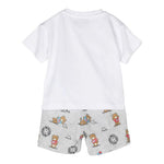 Moschino Completo 2 Pezzi T-Shirt-Bermuda Bianco/Grigio per Neonato COMPLMOS BIANCO/GRIGIO MOSCHINO 