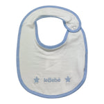 Le Bebe' Bavetta Tinta Unita con Stampa per Neonato LBB4900 BIANCO LE BEBE' 