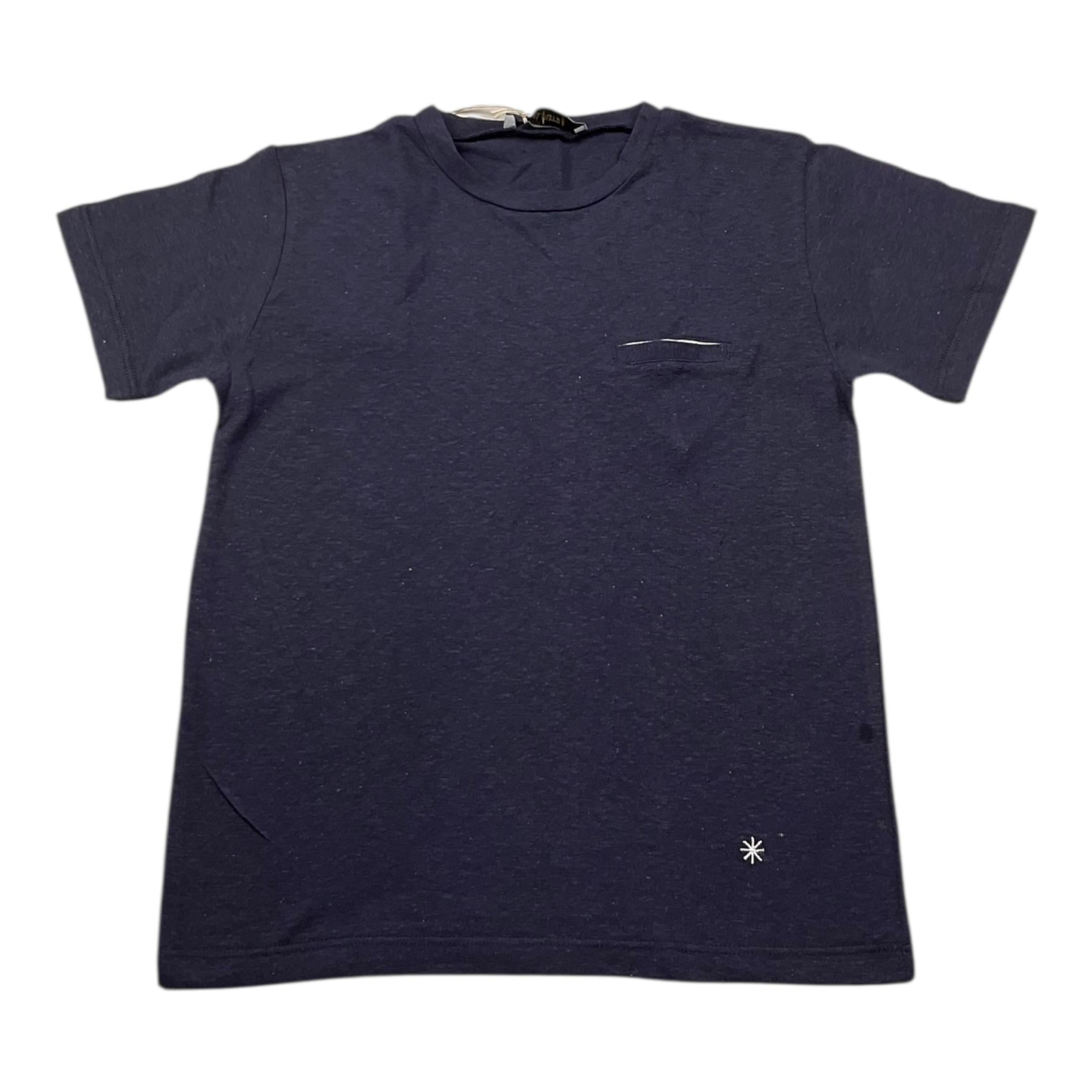 Manuel Ritz T-Shirt Girocollo Tinta Unita con Taschino per Bambino MR2939J BLU MANUEL RITZ 