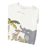 Mayoral T-Shirt Girocollo Tinta Unita con Stampe per Neonato 1057 BIANCO MAYORAL 