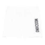 Moschino Bermuda Tinta Unita con Logo per Bambino MUQ01L BIANCO MOSCHINO 