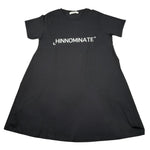 Hinnominate Abito Mezza Manica tinta unita con Stampa Nero per Bambina 3646V0159 NERO HINNOMINATE 