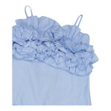Miss Blumarine Baby-Mädchen Schlichte trägerlose Kleider mit hellblauem Logo-Print