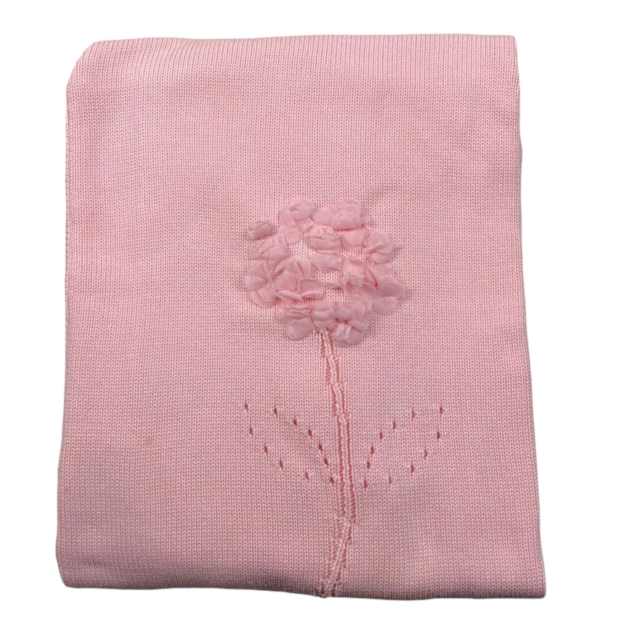 Le Coconne Coperta Tinta Unita con Applicazioni per Neonata 2125 ROSA LE COCONNE 