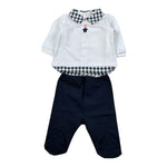 Lalalu' Completo 2 Pezzi Shirt-Ghettina per Neonato CJL3C BIANCO/BLU LALALU' 