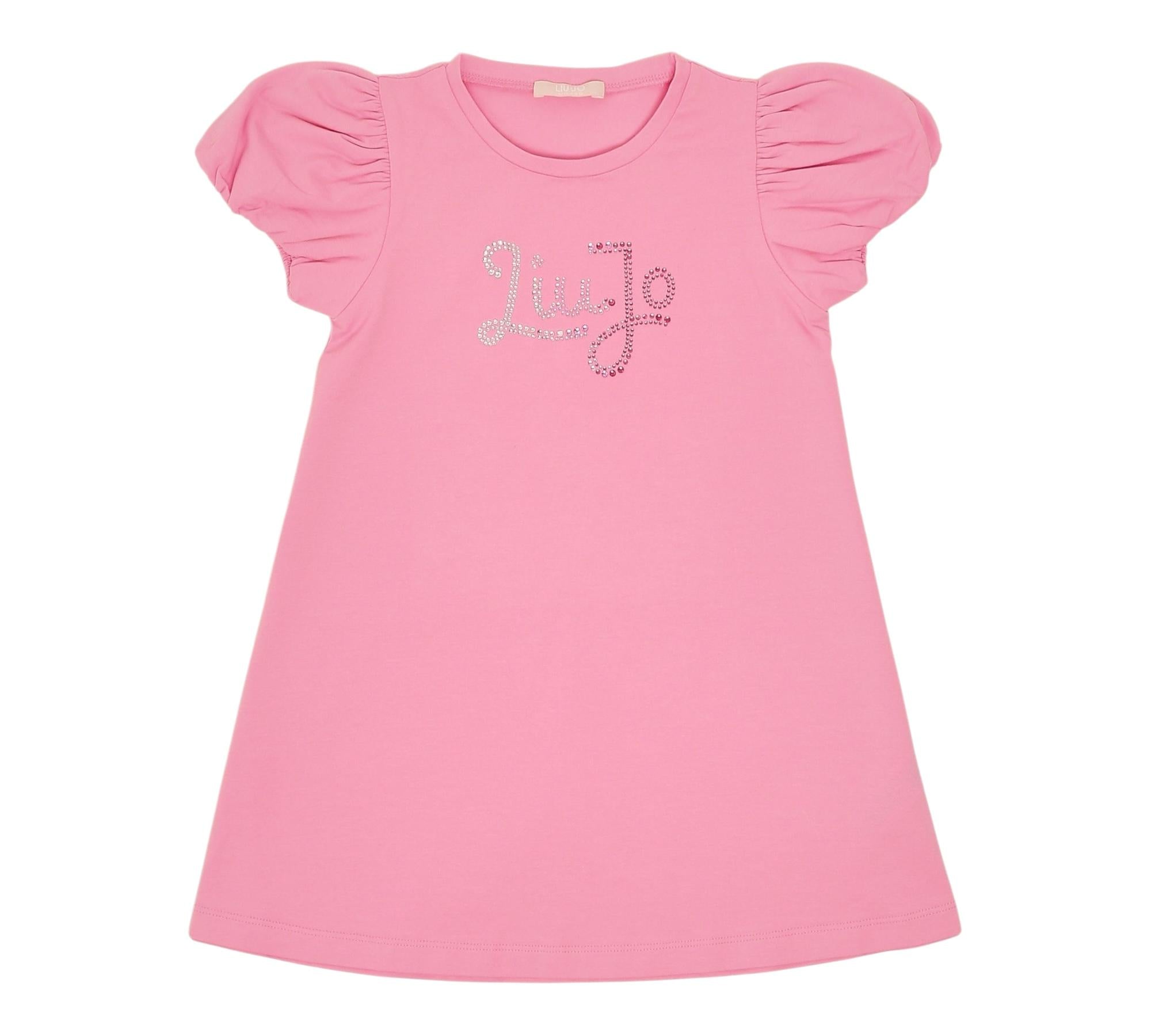 Liu Jo Abito Tinta Unita con Brillantini per Bambina KA5037XXX ROSA LIU JO 