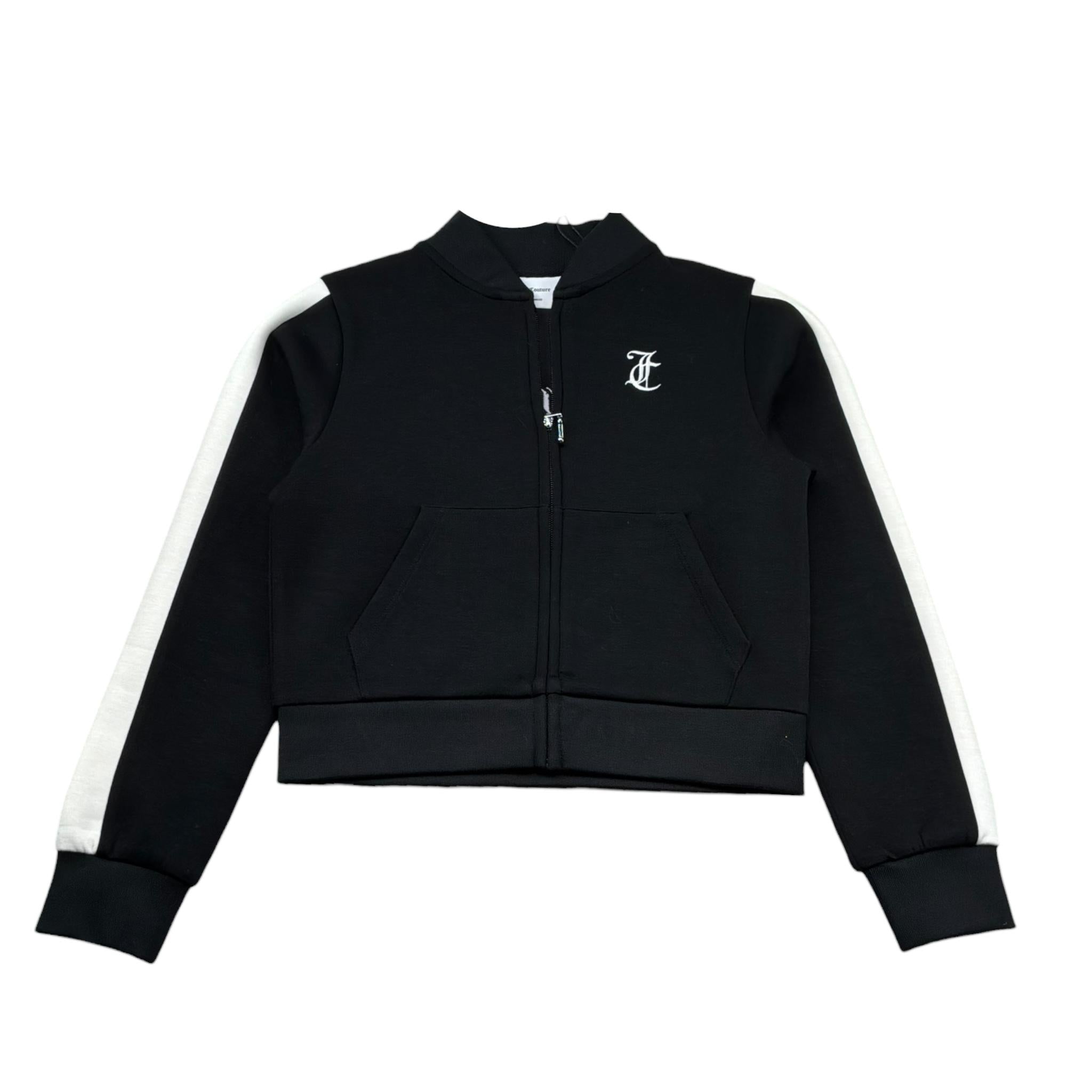 Juicy Couture Felpa con Zip Girocollo Tinta Unita per Bambina JBX6714 NERO JUICY COUTURE 