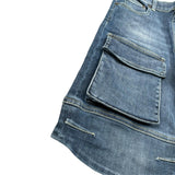 Dondup Bermuda In Denim Tinta Unita con Tasconi per Bambino DMBE023 BLU DONDUP 