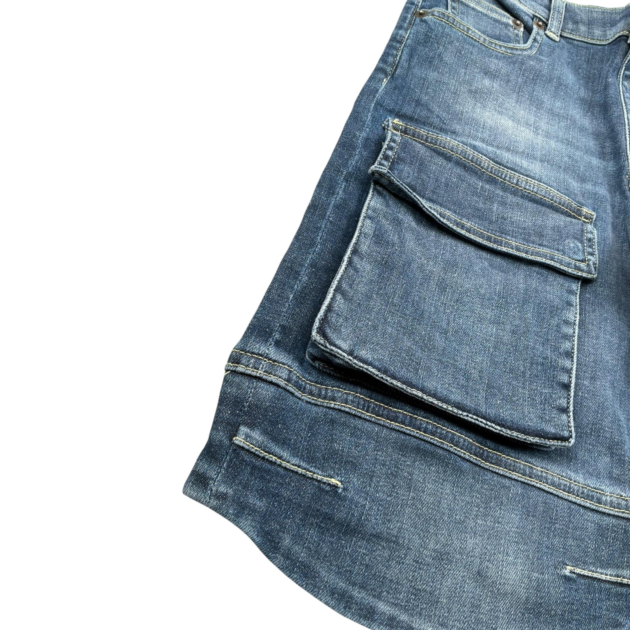 Dondup Bermuda In Denim Tinta Unita con Tasconi per Bambino DMBE023 BLU DONDUP 