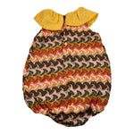 La Stupenderia Pagliaccetto Multicolor con Colletto per Neonata TBPG50000 ARANCIONE LA STUPENDERIA 