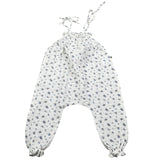 Petit Indi Tuta Intera Tinta Unita con Stampa Fiori per Neonata SS25B1235 BIANCO PETIT INDI 
