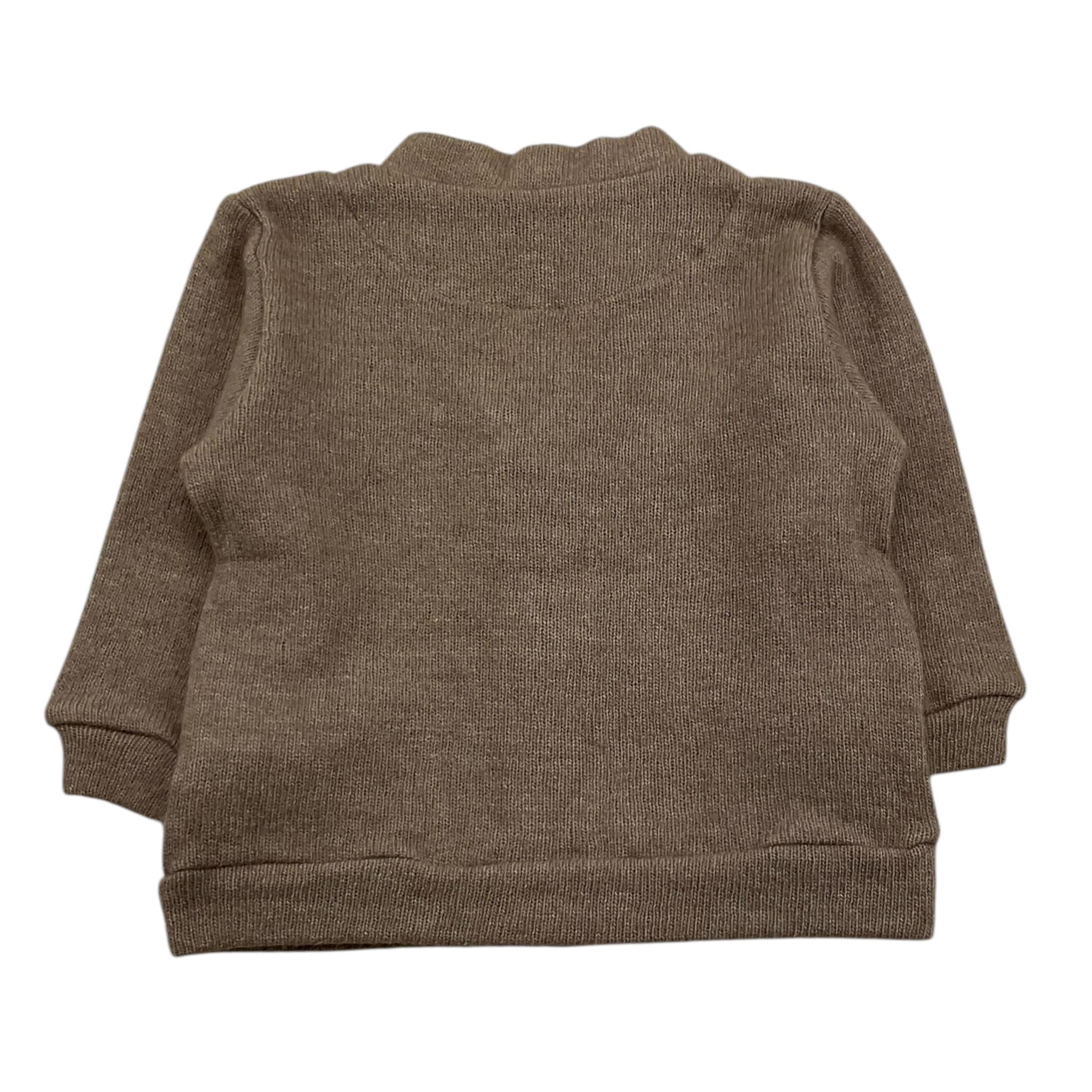 LALALU' cardigan tinta unita con taschini Tortora per Neonato MGL3NX TORTORA LALALU' 