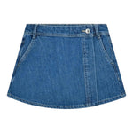 GUESS short in denim tinta unita con logo Blu per Bambina J4YD18D45E0X BLU GUESS 