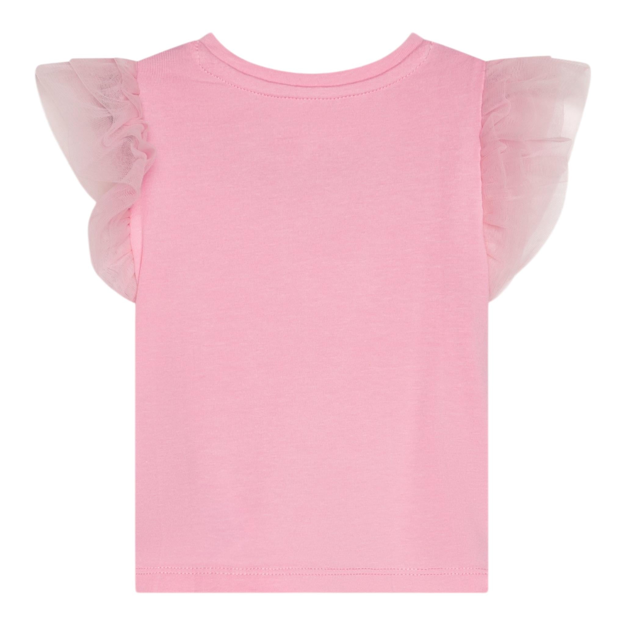 Guess T-Shirt Girocollo Tinta Unita con Logo per Neonata K5GI18K6YW4X ROSA GUESS 