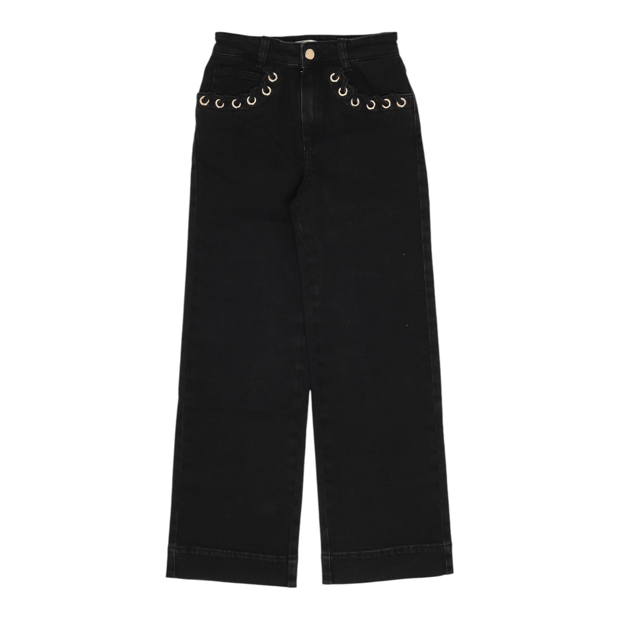 MICHAEL KORS jeans tinta unita con girovita regolabile Nero per Bambina R30182 NERO MICHAEL KORS 