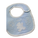 Le Bebe' Bavetta Tinta Unita con Stampa per Neonato LBB5296 AZZURRO LE BEBE' 