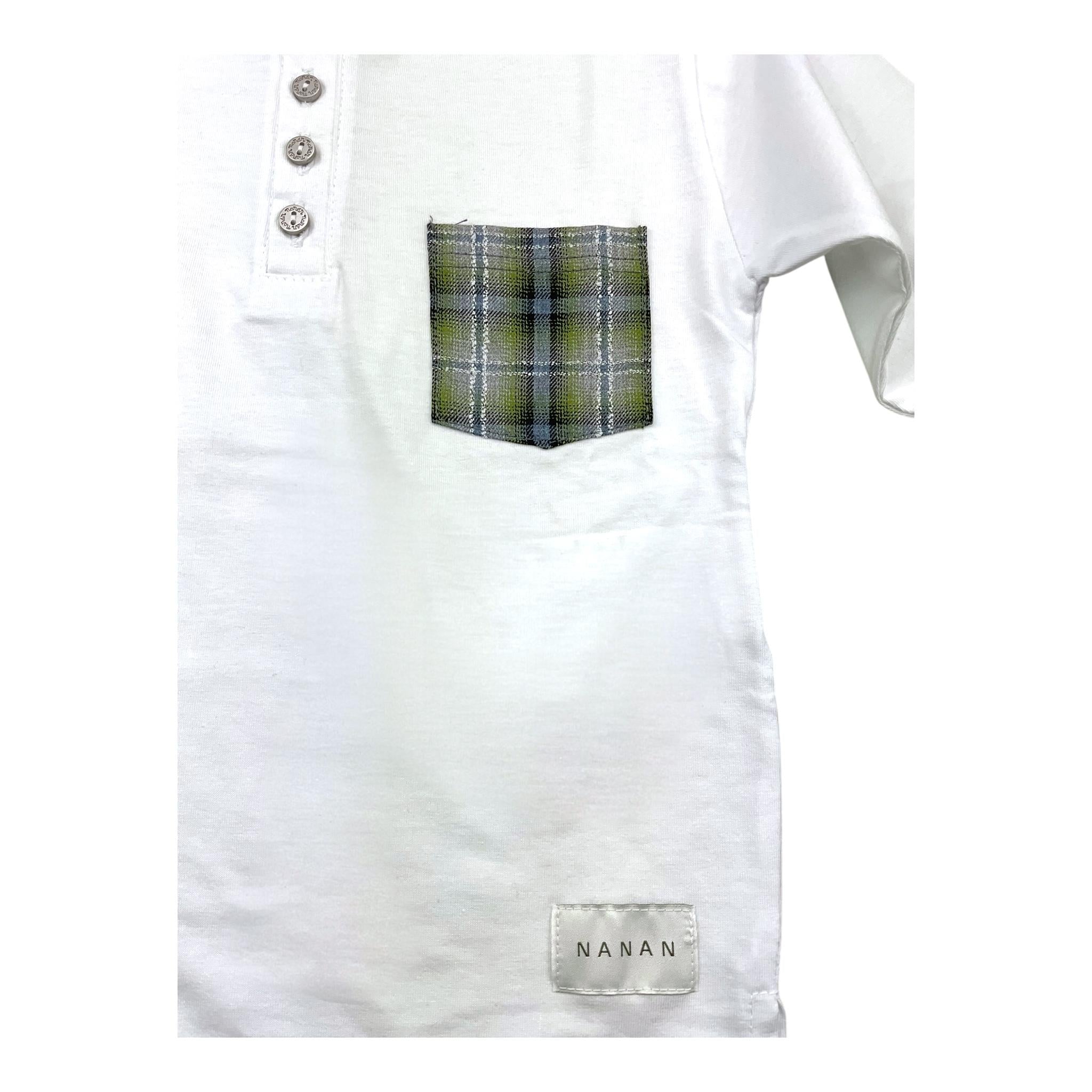 NANAN shirt con bottoni tinta unita con taschino Bianco per Bambino I2427748B BIANCO NANAN 
