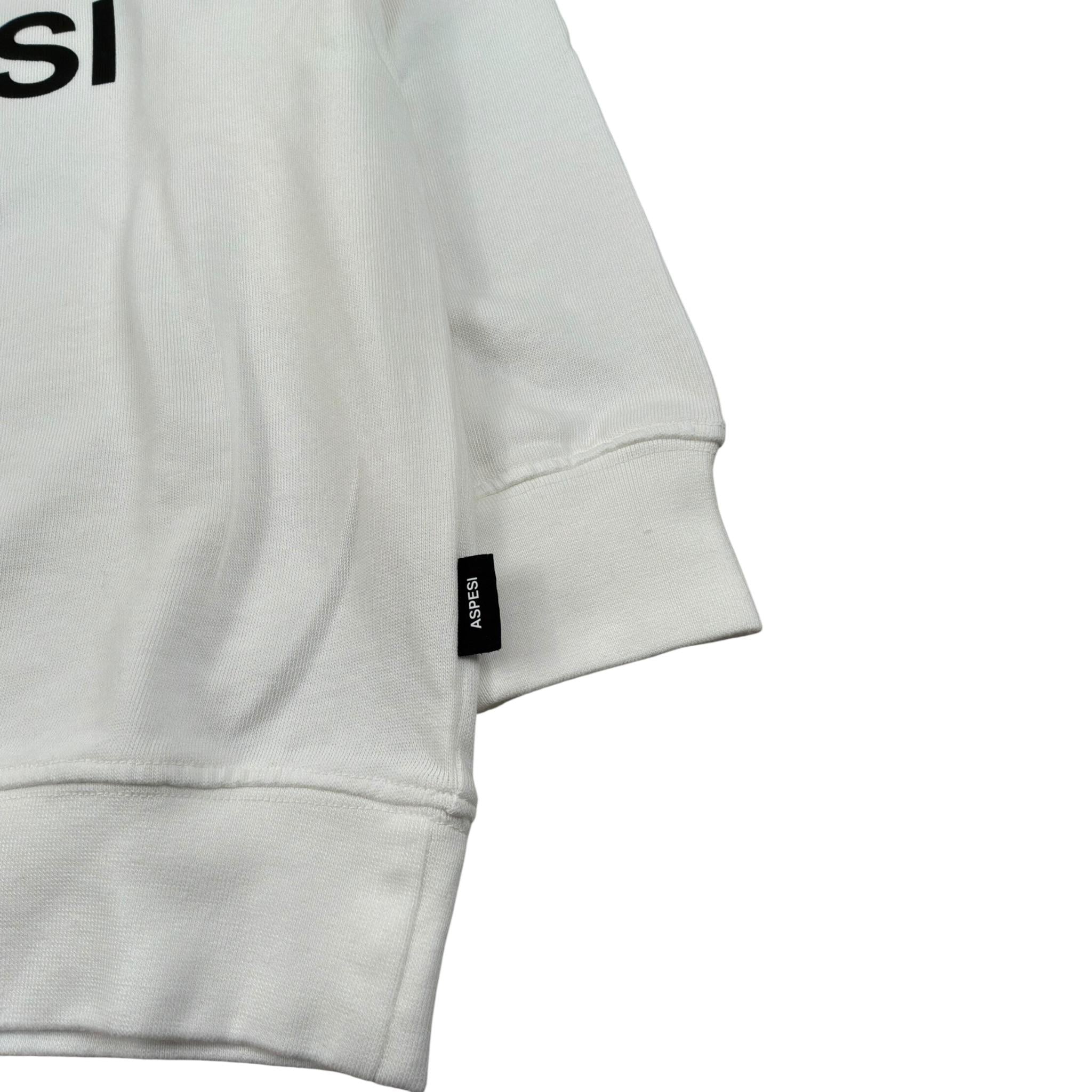 Aspesi Felpa Girocollo Tinta Unita con Stampa per Bambino S25054MFM7067X BIANCO ASPESI 