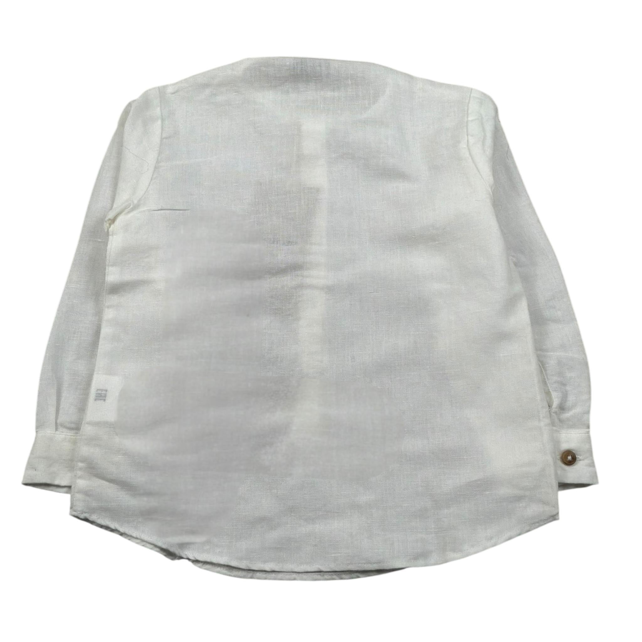 Manuel Ritz Camicia Manica Lunga Tinta Unita Collo Coreano per Neonato MR2217 PANNA MANUEL RITZ 