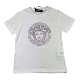 Versace Plain Glitter T-Shirt Weiß für Mädchen