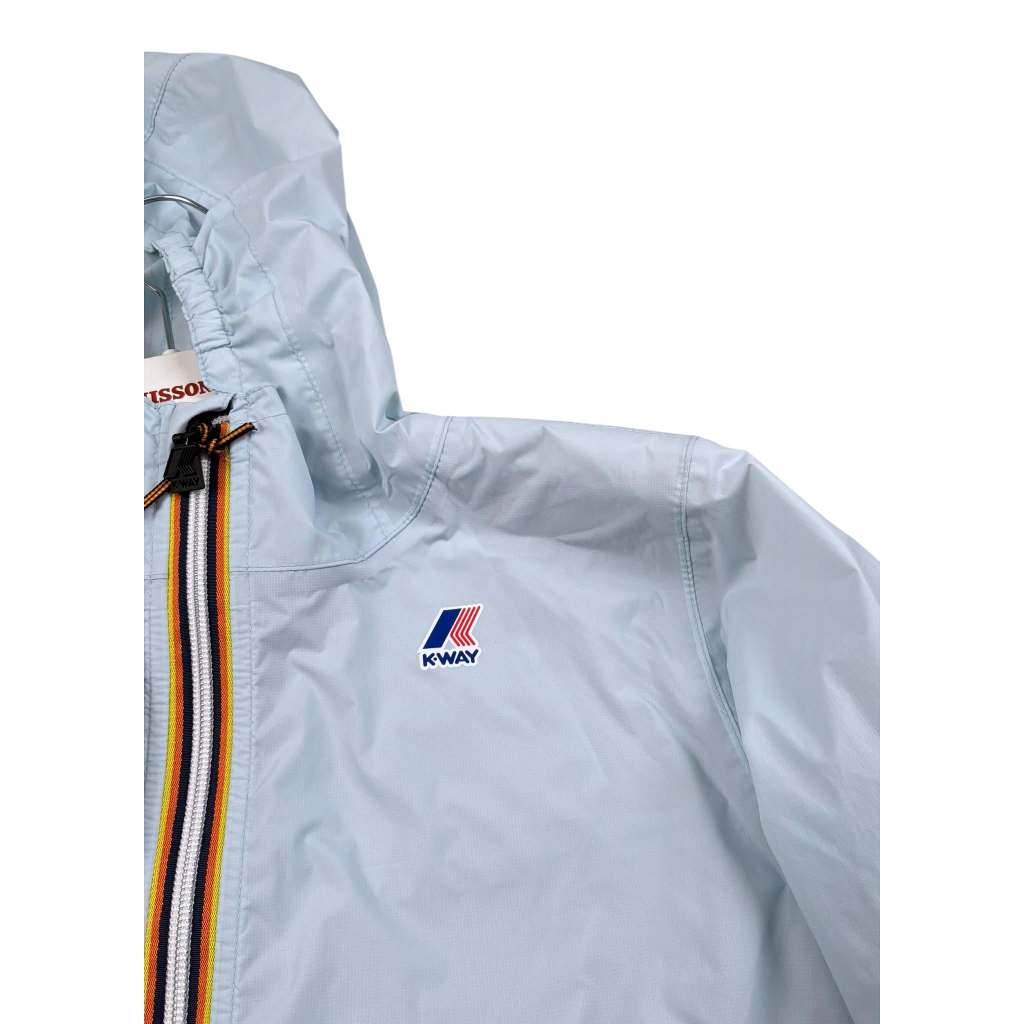 K-Way Giubbino Tinta Unita con Cappuccio per Bambino K61336WOXXXX AZZURRO K-WAY 