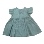 La Stupenderia Abito Tinta Unita con Fiocco E Stampa per Neonata TBTP52 VERDE LA STUPENDERIA 