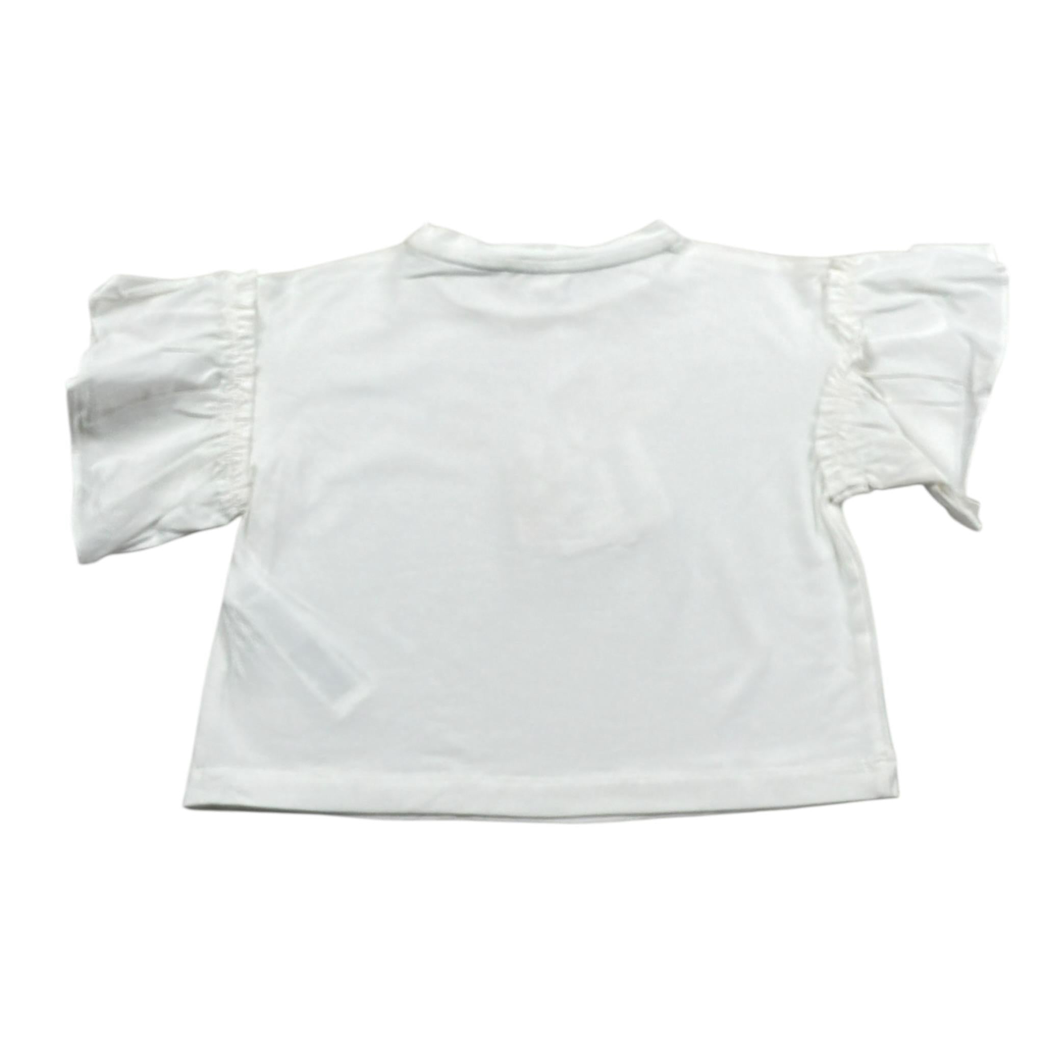 Liu Jo T-Shirt Girocollo tinta unita con Stampe Panna per Bambina KA3115 PANNA LIU JO 