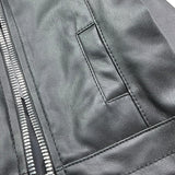 Never Too Giubbino In Ecopelle Tinta Unita con Zip per Neonato NT1153N NERO NEVER TOO 