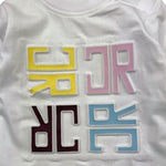 JOHN RICHMOND shirt girocollo tinta unita con stampa in contrasto Bianco per Neonata RIA25089TS BIANCO JOHN RICHMOND 