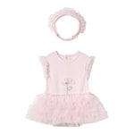 Mayoral Body Mezza Manica Tinta Unita con Fascia Capelli per Neonata 1756 ROSA MAYORAL 