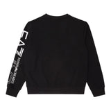 EMPORIO ARMANI felpa tinta unita girocollo con stampa Nero per Bambino 6DBM66 NERO EMPORIO ARMANI 