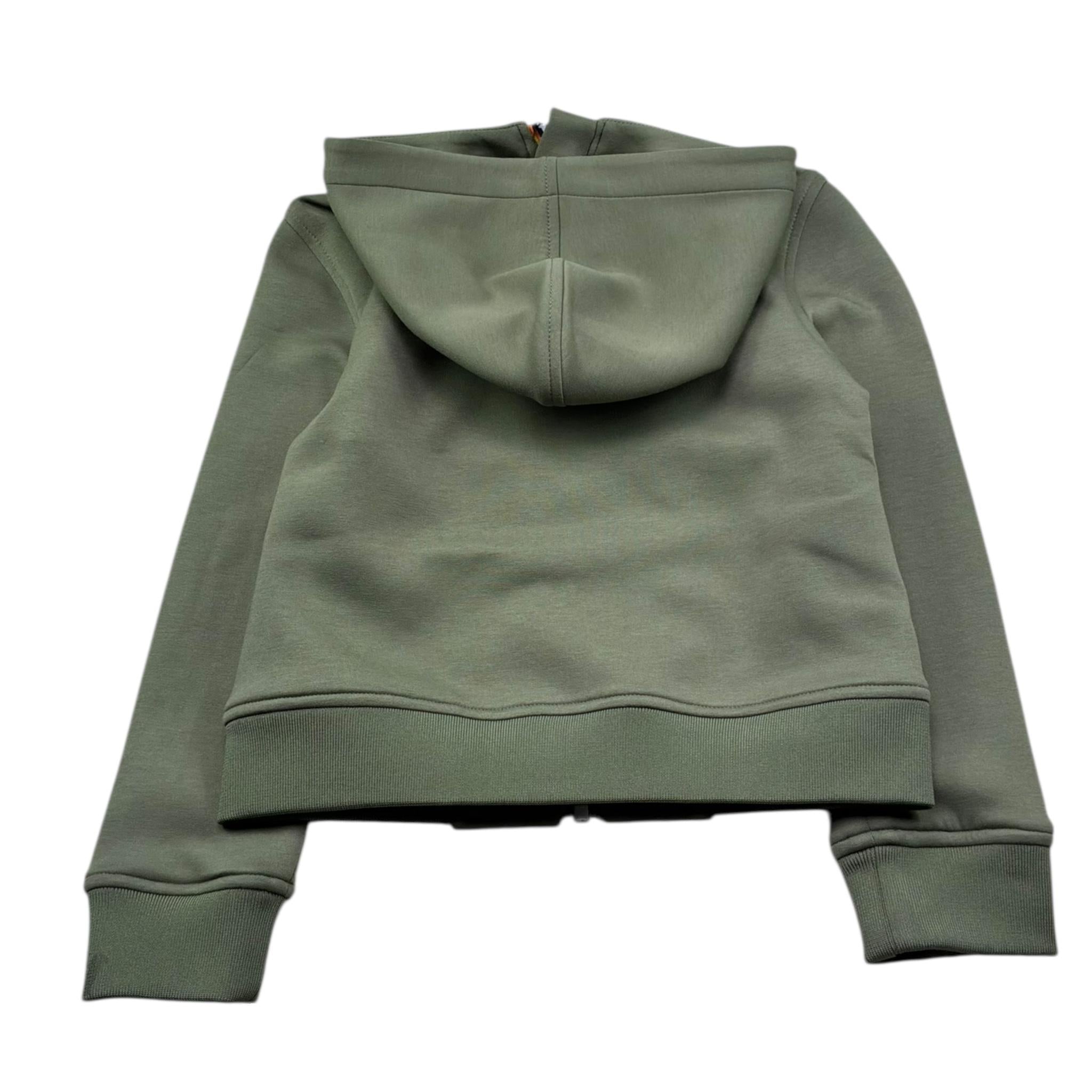 K-Way Felpa Tinta Unita con Zip E Cappuccio per Bambino K61385W VERDE K-WAY 