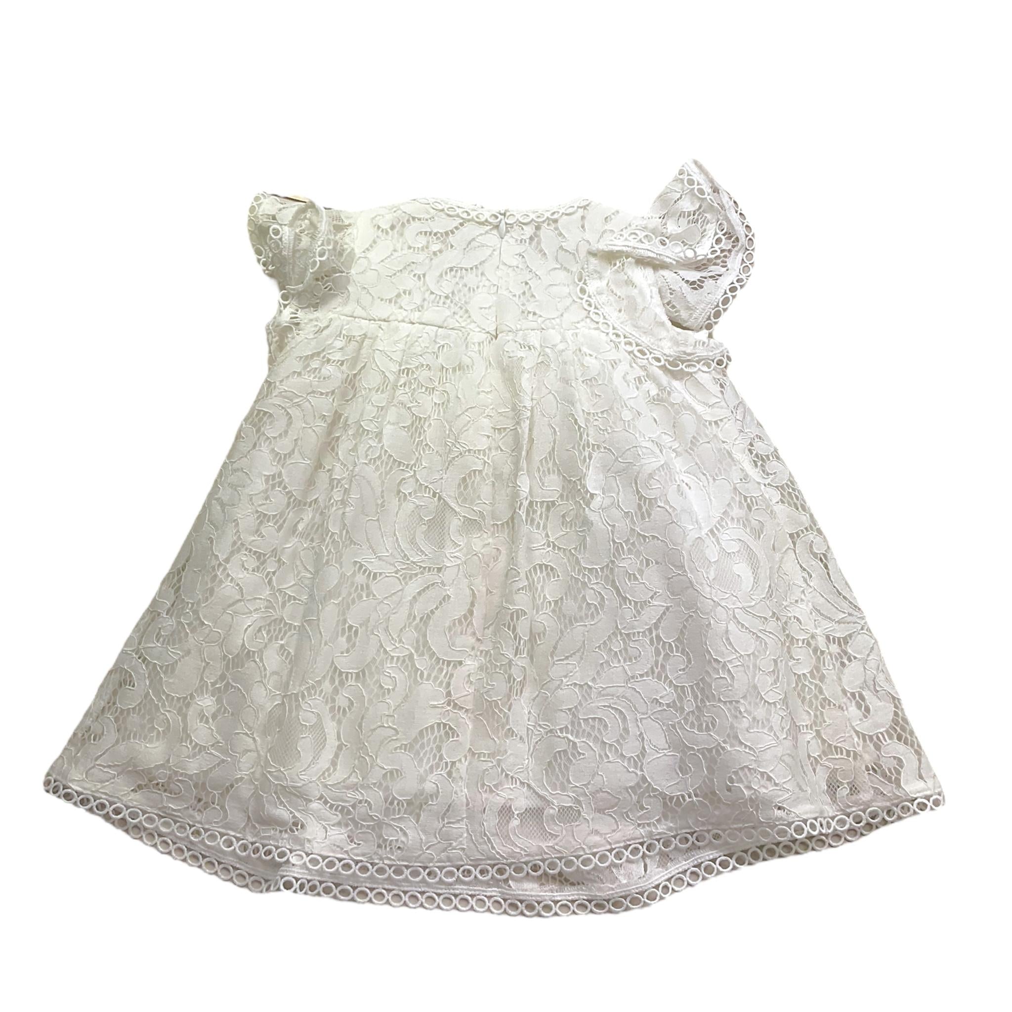 Liu Jo Abito Tinta Unita Traforato con Ricami per Neonata HA4051 BIANCO LIU JO 