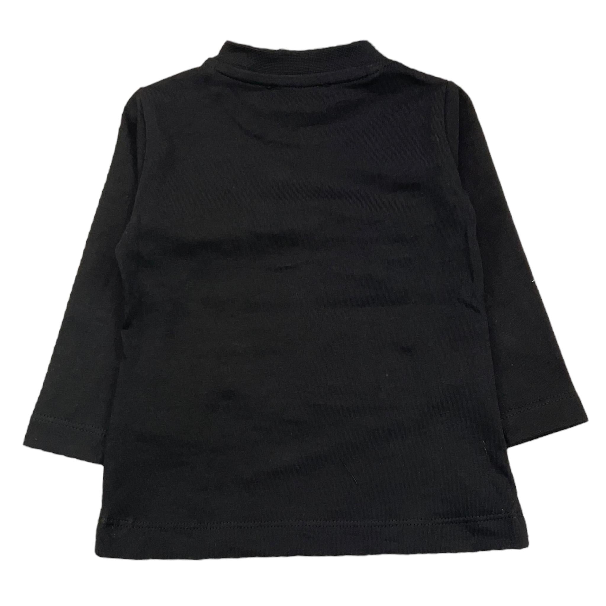 JOHN RICHMOND shirt girocollo tinta unita con stampa in contrasto Nero per Neonata RIA25089TS NERO JOHN RICHMOND 