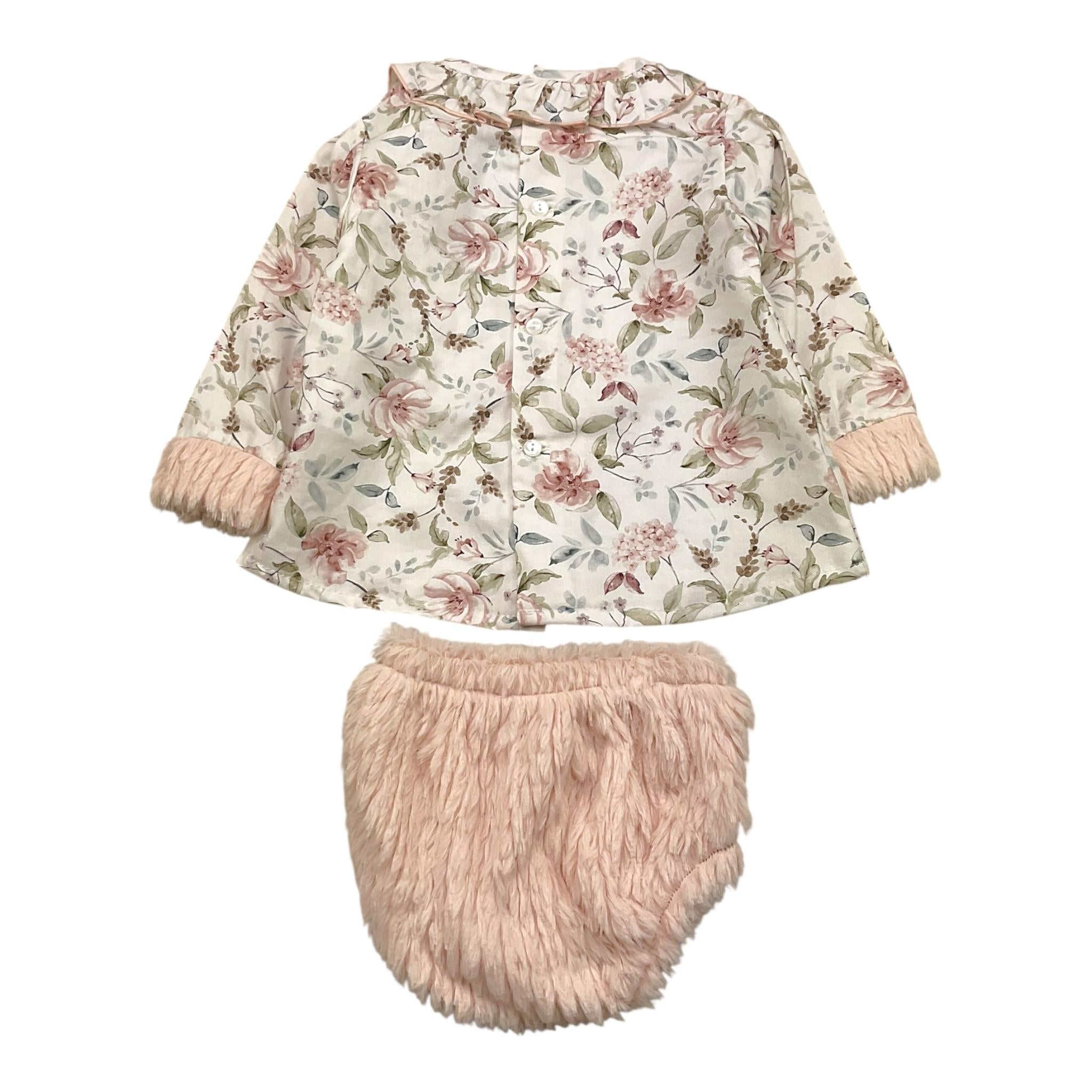 CALAMARO completo 2pz camicia-coulotte con pelliccia Bianco per Neonata 22069 BIANCO CALAMARO 