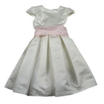 Pure Firenze Abito Mezza tinta unita Cn Cinturino Panna per Bambina PC01245 PANNA PURE FIRENZE 