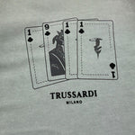 TRUSSARDI shirt girocollo tinta unita con stampa Verde per Bambino TBA25105TS VERDE TRUSSARDI 