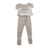 Paz Rodriguez Completo 2 Pezzi Maglia-Ghettina Tinta Unita per Neonata 00342369 BIEGE PAZ RODRIGUEZ 