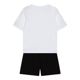 Moschino Completo 2 Pezzi T-Shirt-Bermuda  per Bambino HUG00RX BIANCO/NERO MOSCHINO 