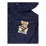 Moschino Giubbino Tinta Unita con Zip E Cappuccio per Bambino HMS04G BLU MOSCHINO 