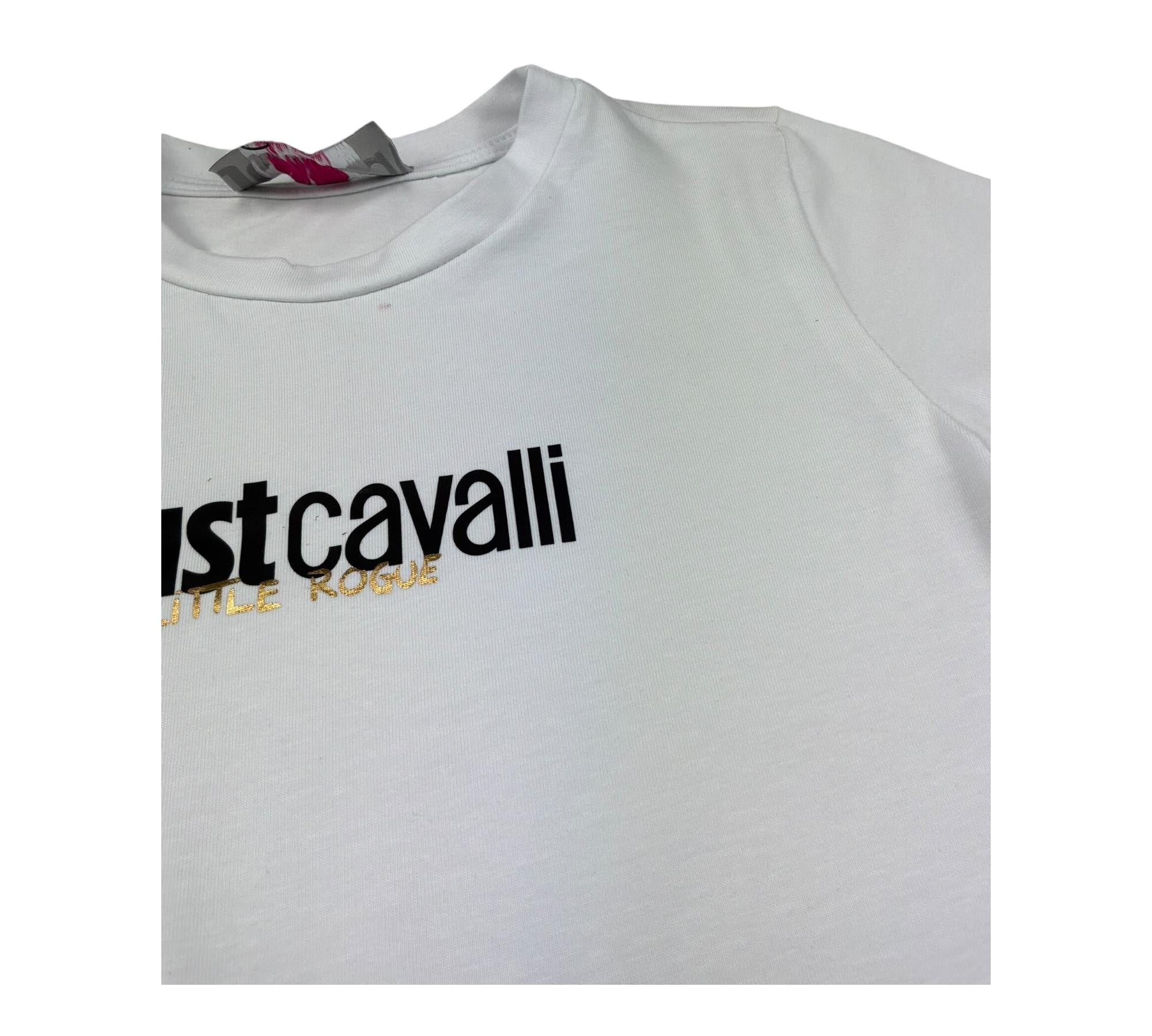 Just Cavalli Abito Mezza Manica Bicolore con Logo per Bambina JGP26161VE BIANCO/NERO JUST CAVALLI 
