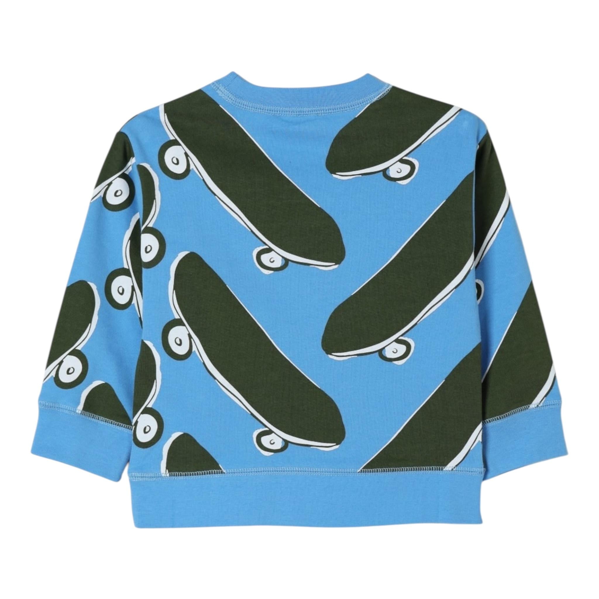 Stella Mccartney Felpa Girocollo Tinta Unita con Stampa per Neonato TW4Q50 COBALTO STELLA McCARTNEY 