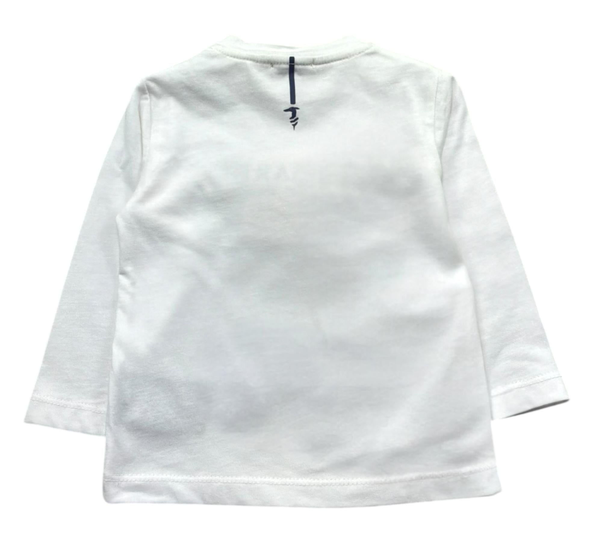 Trussardi Shirt Girocollo Tinta Unita con Logo per Neonato TIP2606TS BIANCO TRUSSARDI 