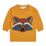 NAME.IT maglia girocollo tinta unita con ricamo animale Senape per Neonato 13233122 SENAPE NAME.IT 