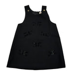 Elisabetta Franchi Abito Tinta Unita con Brillantini per Bambina EGAB190 NERO ELISABETTA FRANCHI 