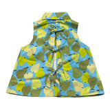 Mimisol Camicia Giromanica Tinta Unita Con Fantasia Pere Verde Per Bambina
