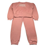 GLSR completo 2 pezzi felpa-pantalone tinta unita Rosa per Bambina GLJCM16029 ROSA GLSR 