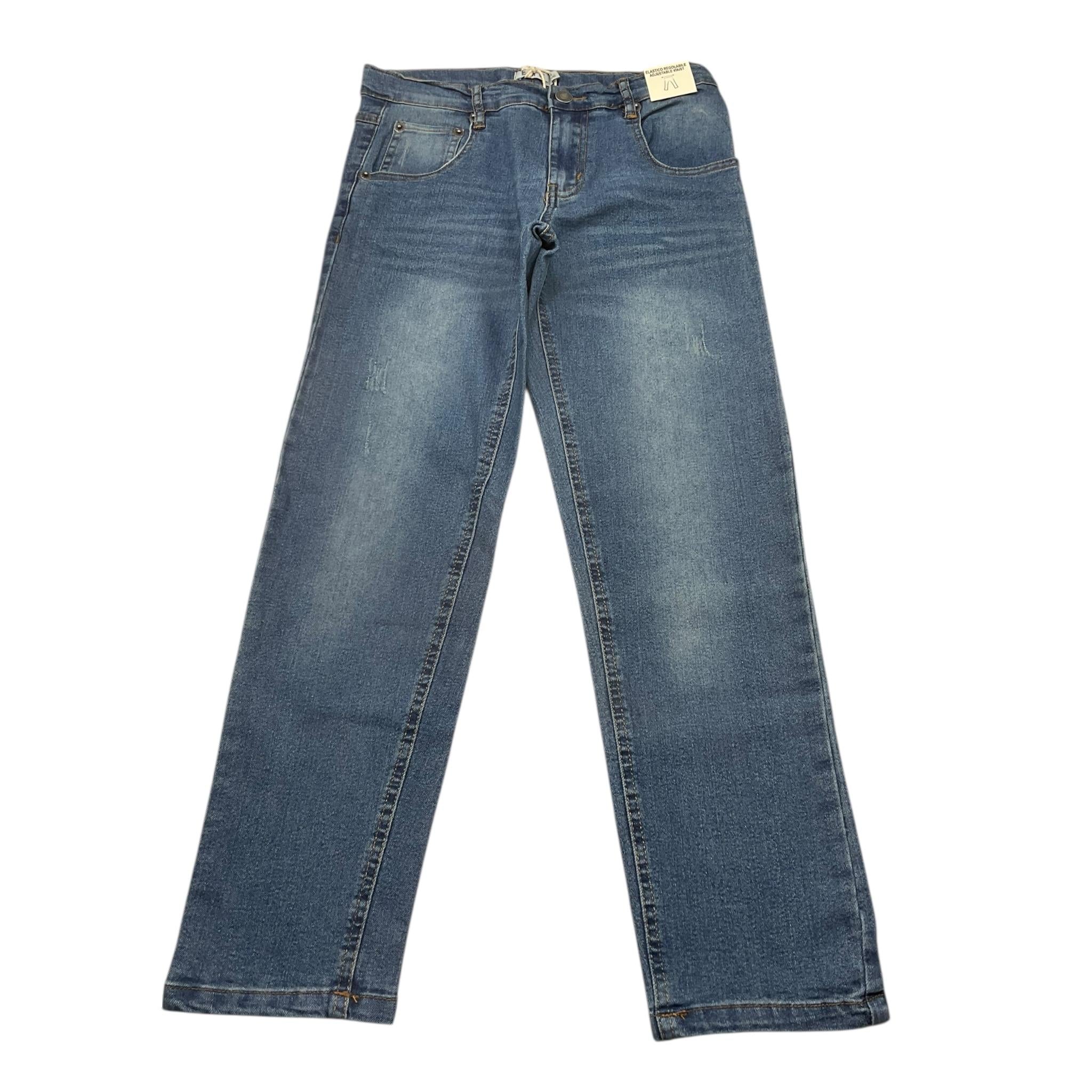 Emc Jeans Tinta Unita con Girovita Regolabile per Bambino BZ7178 BLU EMC 